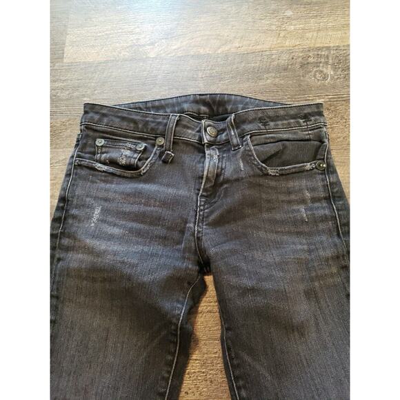 R13 Alison Crop Jeans Stratford Sz 25 R13W0005-211 Back Cut-out Hem (e - Picture 3 of 9